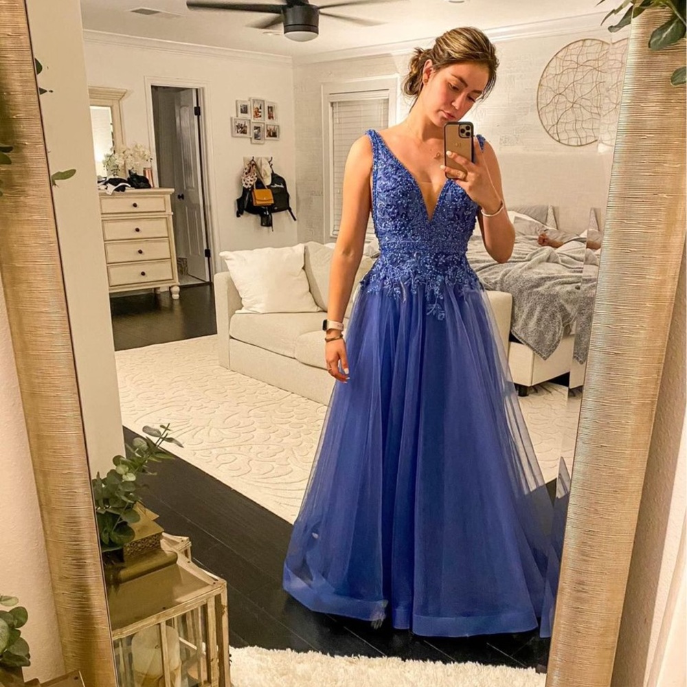 Sherri Hill Prom Blue Dress Size 4